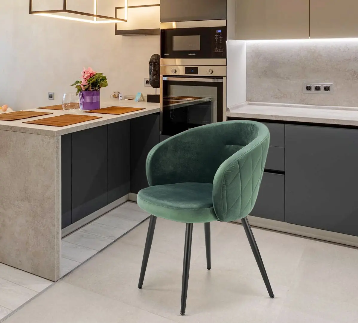 Scaun Halmar K430 (Dark Green/Black)