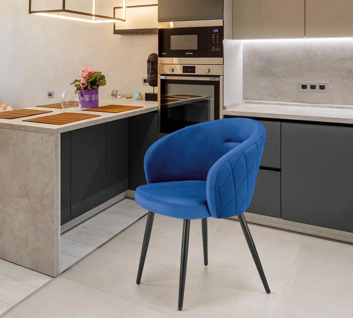 Стул Halmar K430 (Dark Blue/Black)