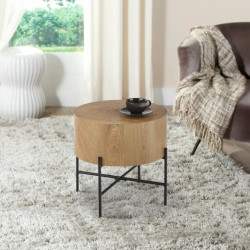 Masa pentru reviste Halmar Brooklyn-s (Natural Oak/Black)