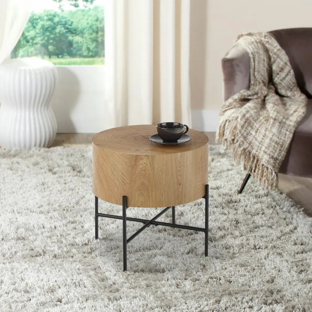 Masa pentru reviste Halmar Brooklyn-s (Natural Oak/Black)