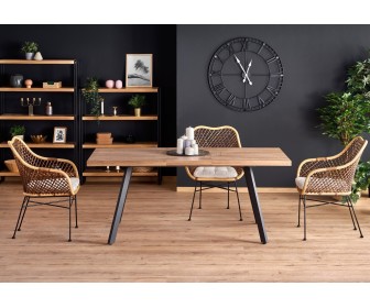 Masa extensibila Halmar Berlin 140/180cm (Walnut/Black)