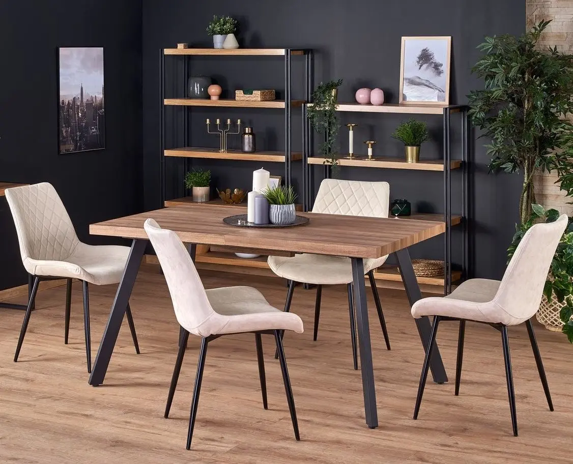 Masa extensibila Halmar Berlin 140/180cm (Walnut/Black)