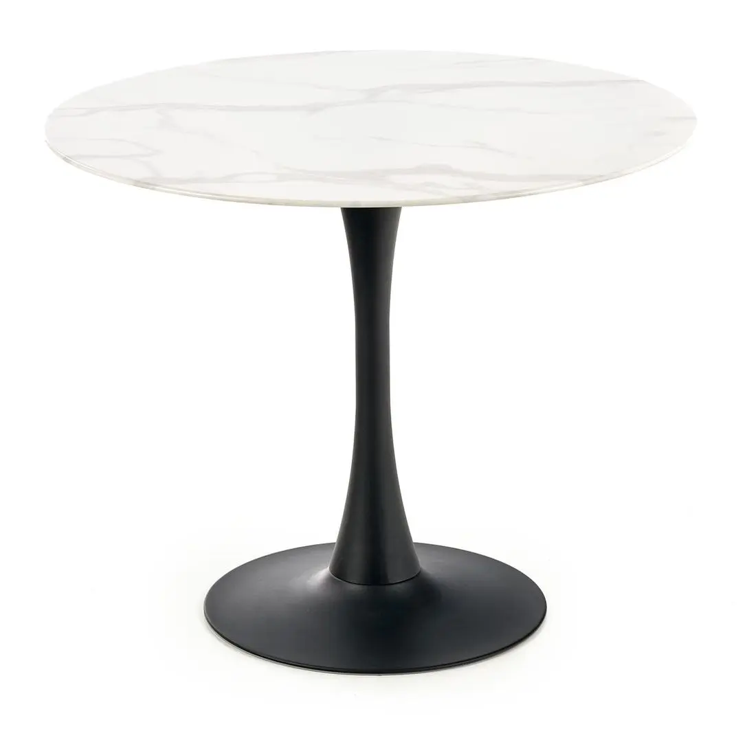 Стол Halmar Ambrosio (White Marble/Black)