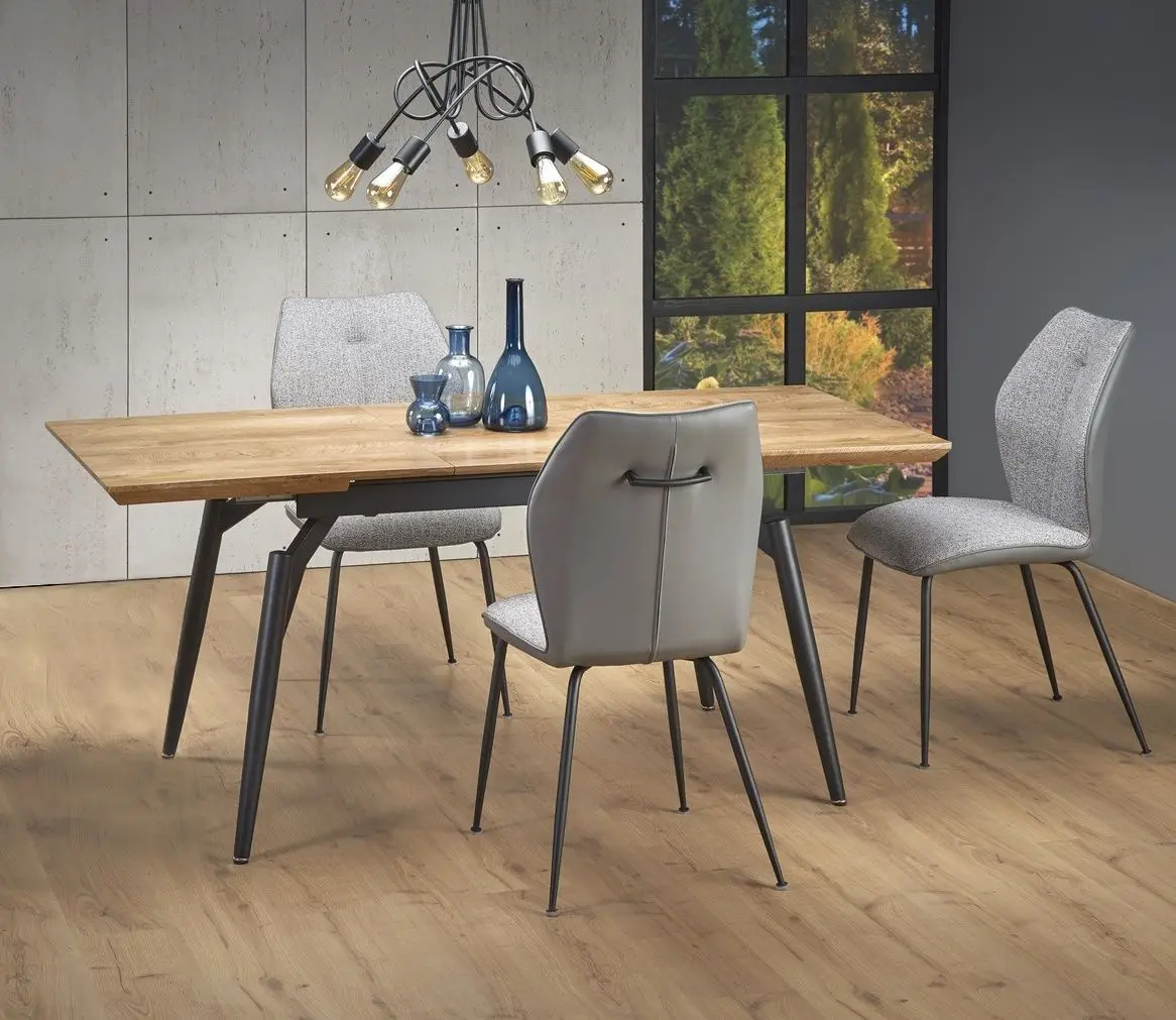 Masa extensibila Halmar Cambell 140/180x80cm (Natural Oak/Black)