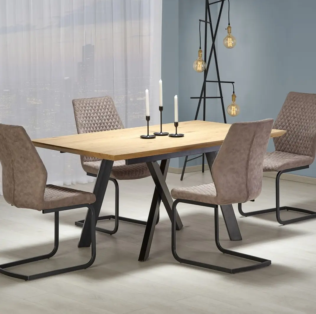 Masa extensibila Halmar Capital (Golden Oak/Black)