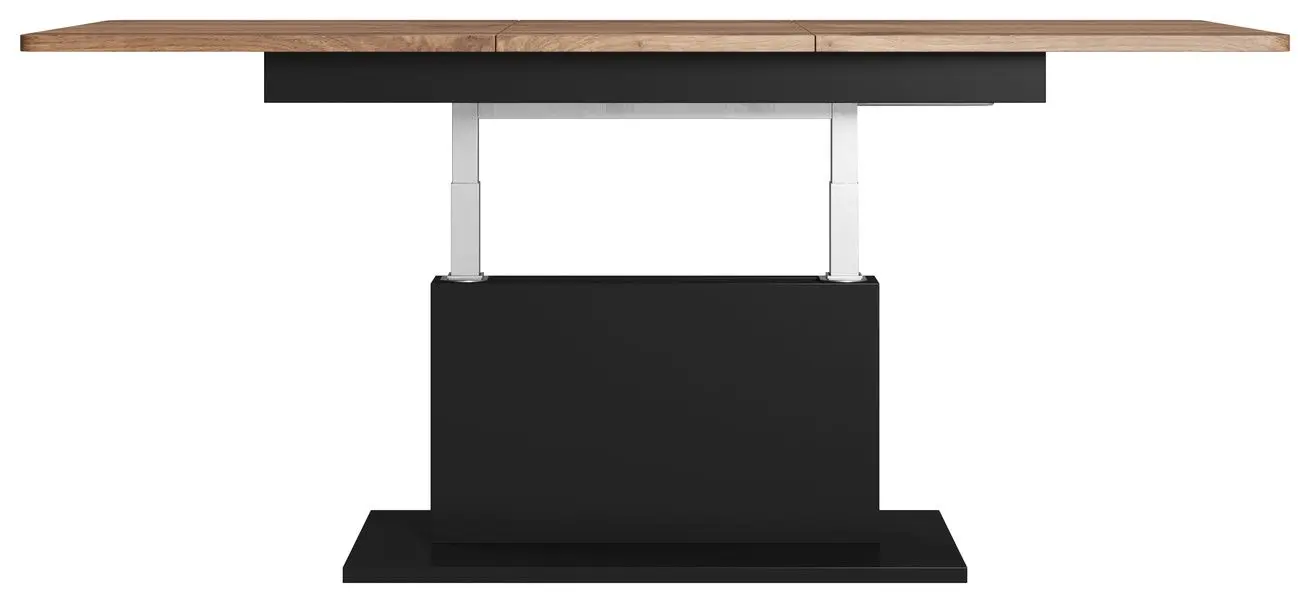 Стол раскладной Halmar Busetti 126/167cm (Wotan Oak/Black Matt)