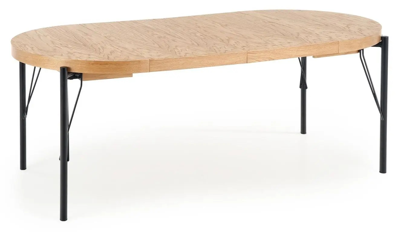 Стол раскладной Halmar Inferno 100-300cm (Natural Oak/Black)