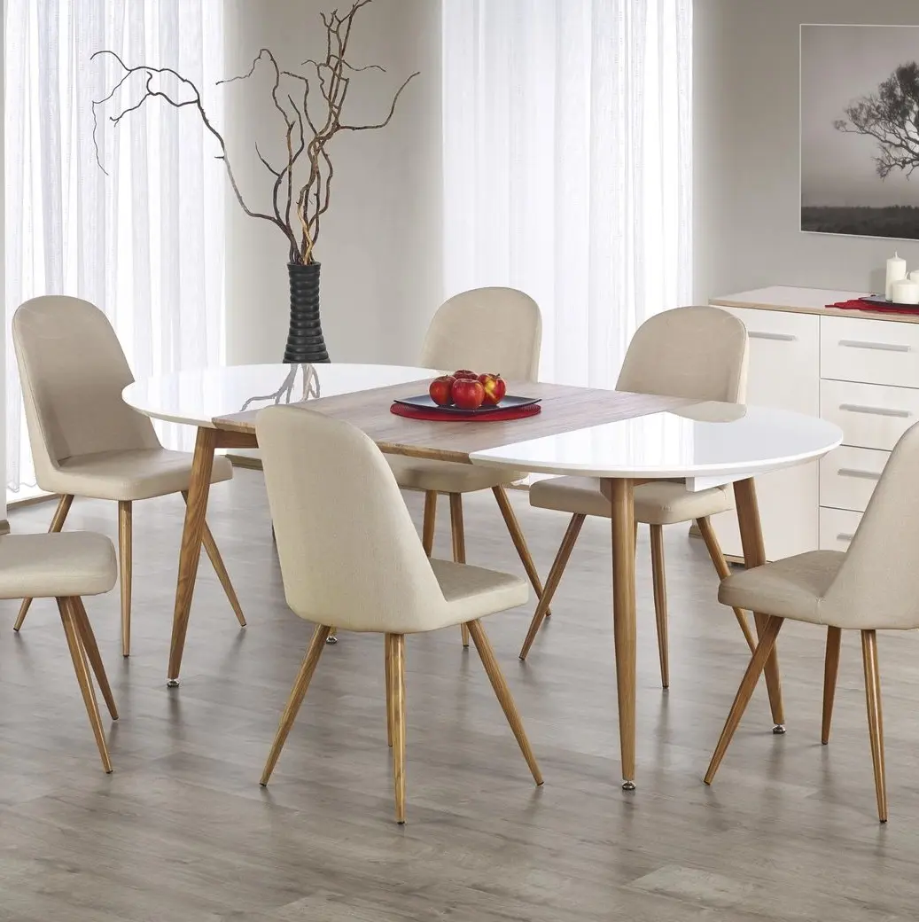 Masa extensibila Halmar Edward (Honey Oak/White)