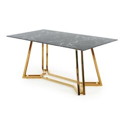 Стол Halmar Konami (Black Marble/Golden) Thumb