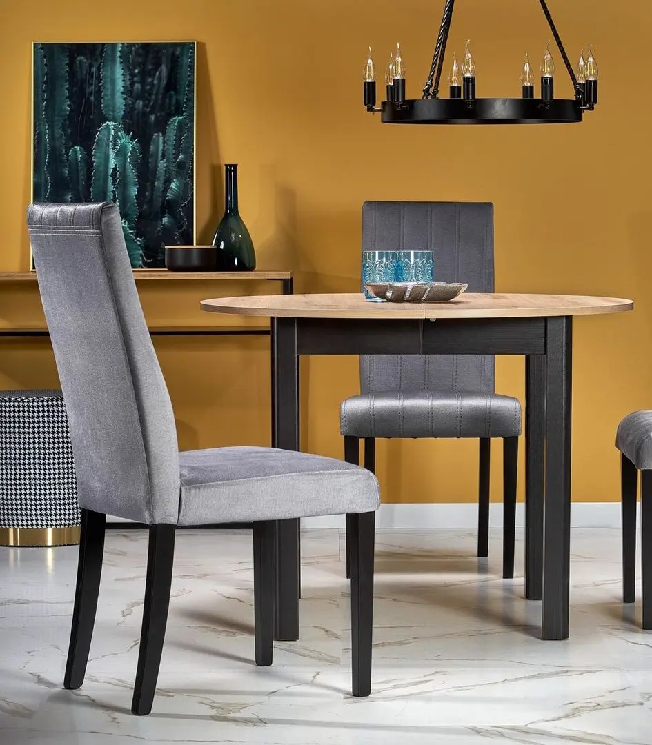 Стол раскладной Halmar Ringo 102/142x102cm (Artisan Oak/Black)