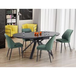 Masa extensibila Halmar Vertigo (Black Marble)