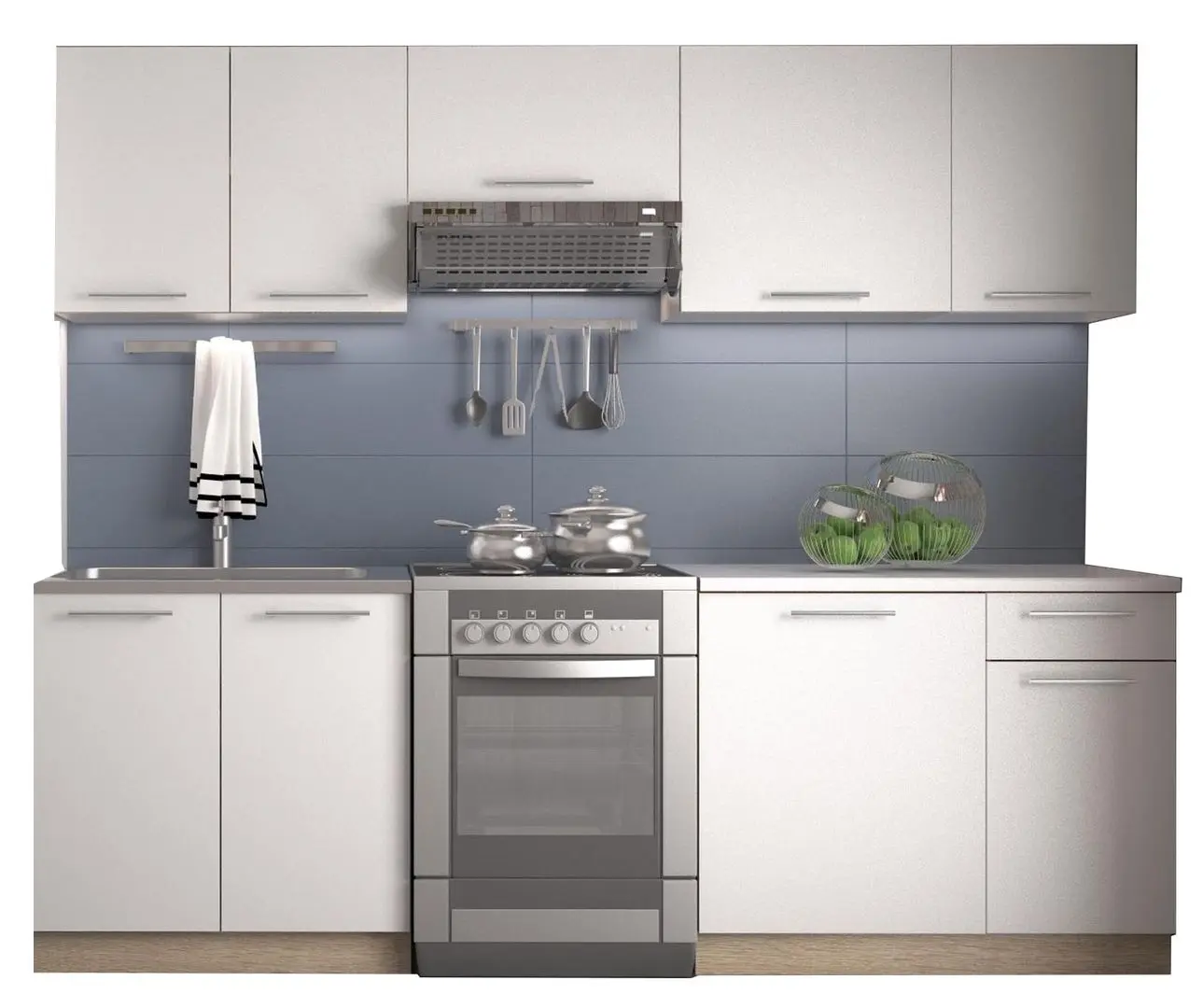 Bucatarie Halmar Daria 2.4m (White/Sonoma Oak)