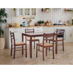 Set de sufragerie Halmar New Starter 1+4 (Wenge/Espresso)