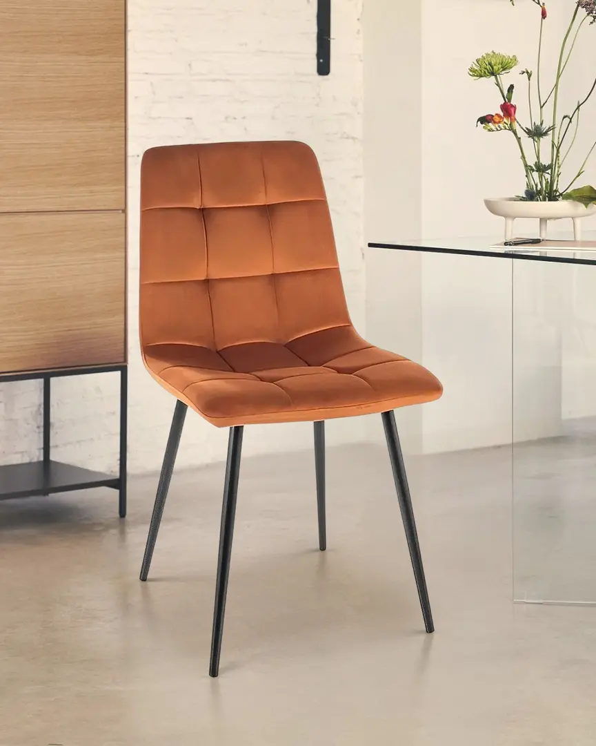 Стул Signal Mila Velvet (Cinnamon/Black)