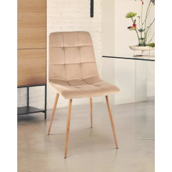Scaun Signal Mila D Velvet (Beige/Oak)