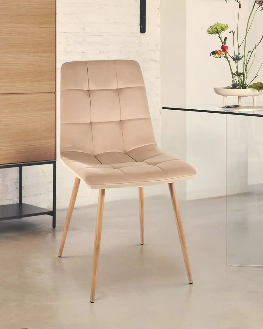 Scaun Signal Mila D Velvet (Beige/Oak)