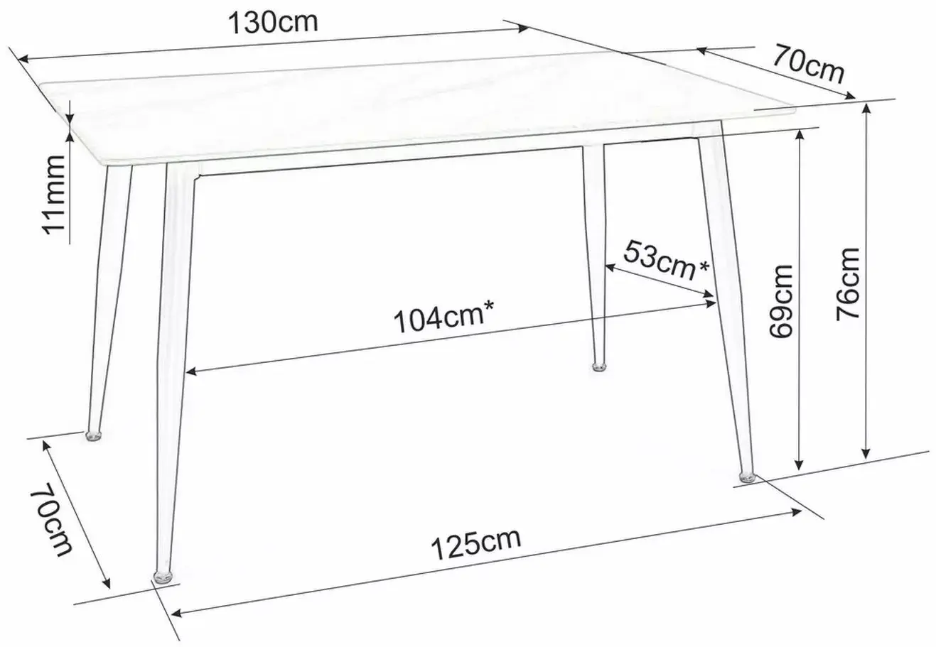 Стол Signal Rion 130 (White/Black)