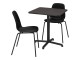 Set de sufragerie Ikea Stensele/Lidas 70x70cm 1+2 (Antracit/Negru)