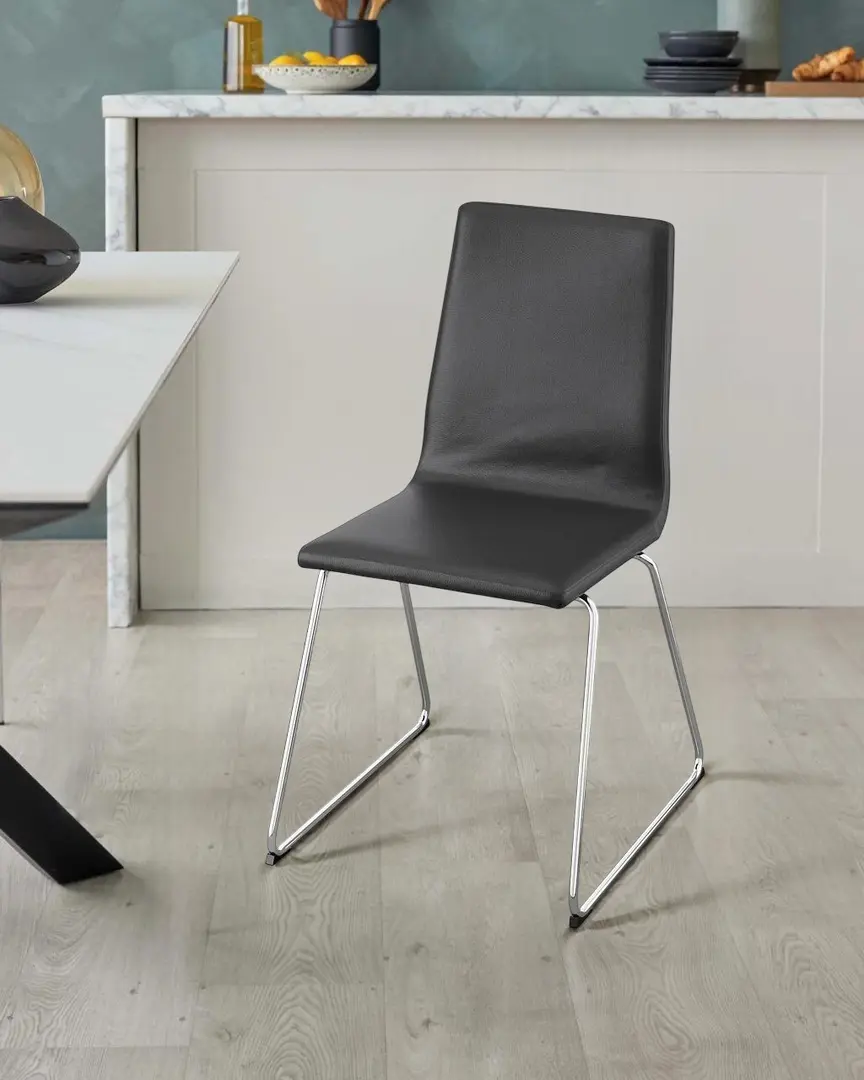 Scaun Ikea Lillanas (Cromat/Negru)