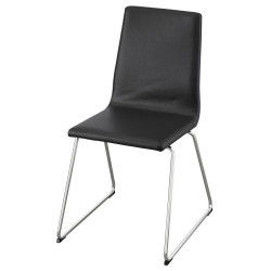 Scaun Ikea Lillanas (Cromat/Negru) Thumb