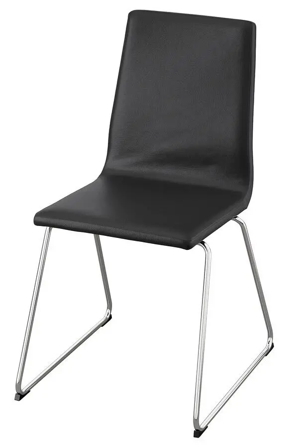 Scaun Ikea Lillanas (Cromat/Negru) - 2