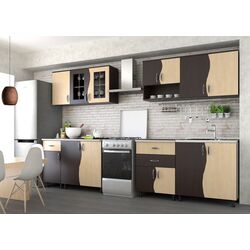 Кухня Marcel Prod Paula S 2.6м (Wenge/Birch)