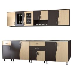 Кухня Marcel Prod Paula S 2.6м (Wenge/Birch) Thumb