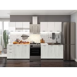 Bucatarie Marcel Prod Dusea 2.4m (White/Craft Oak White)