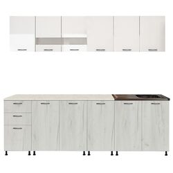 Bucatarie Marcel Prod Dusea 2.4m (White/Craft Oak White) Thumb