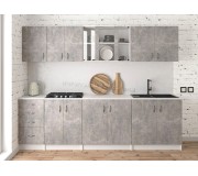 Bucatarie Marcel Prod Karina 2.6м (Gray Concrete/White)