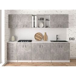 Кухня Marcel Prod Karina 2.6м (Gray Concrete/White) Thumb