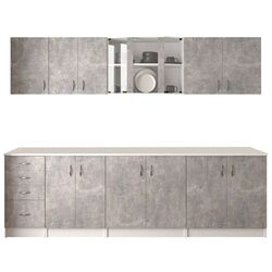 Кухня Marcel Prod Karina 2.6м (Gray Concrete/White) Thumb