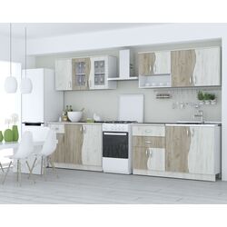 Bucatarie Marcel Prod Paula S 2.6m (Craft Oak White/Craft Oak Gray)