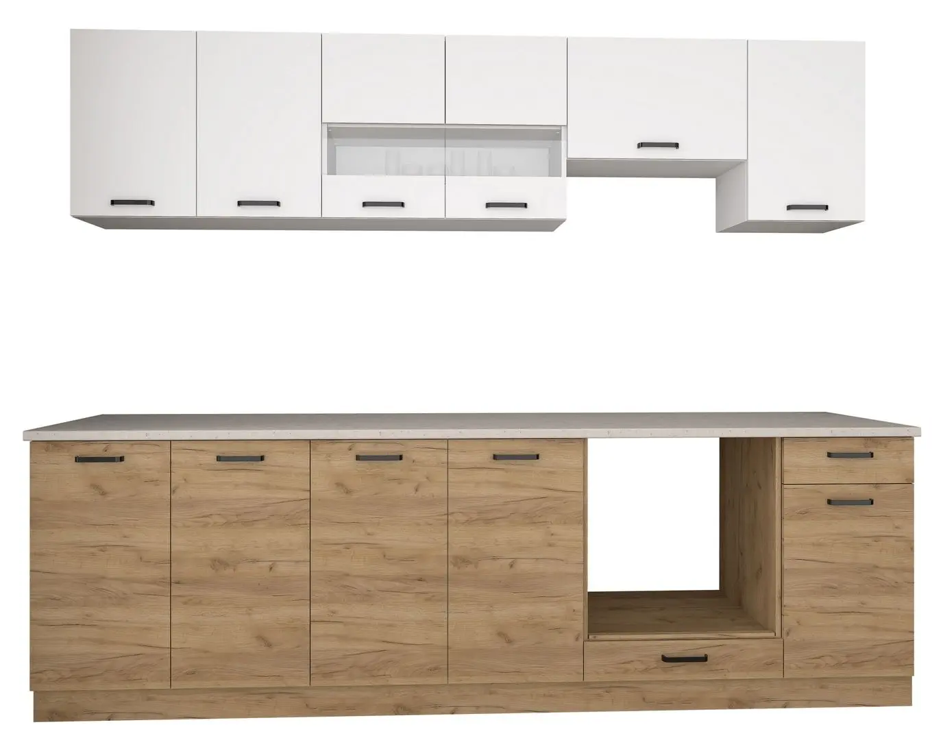 Кухня Marcel Prod Vio C 2.6m (White/Craft Oak Golden) - 2