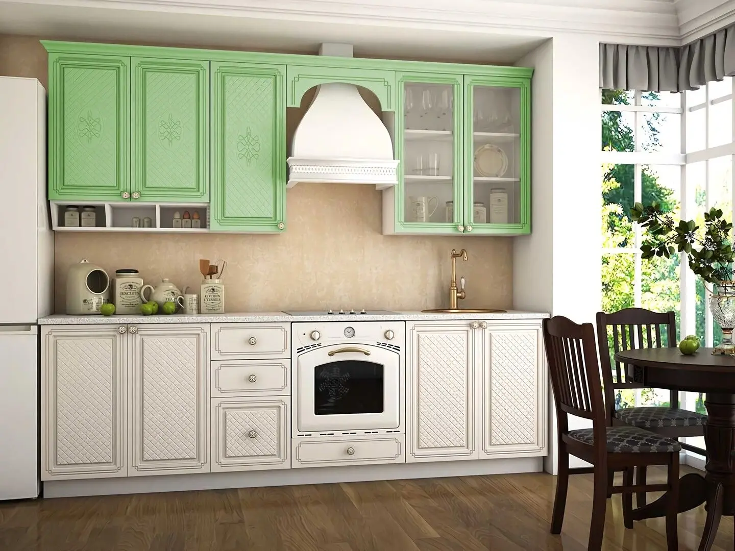 Bucatarie Marcel Prod Versailles 2.6m (White/Pistachio)