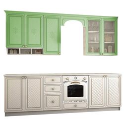 Bucatarie Marcel Prod Versailles 2.6m (White/Pistachio) Thumb