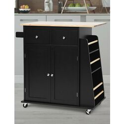 Dulap-carucior Costway HW65692BK (Black)