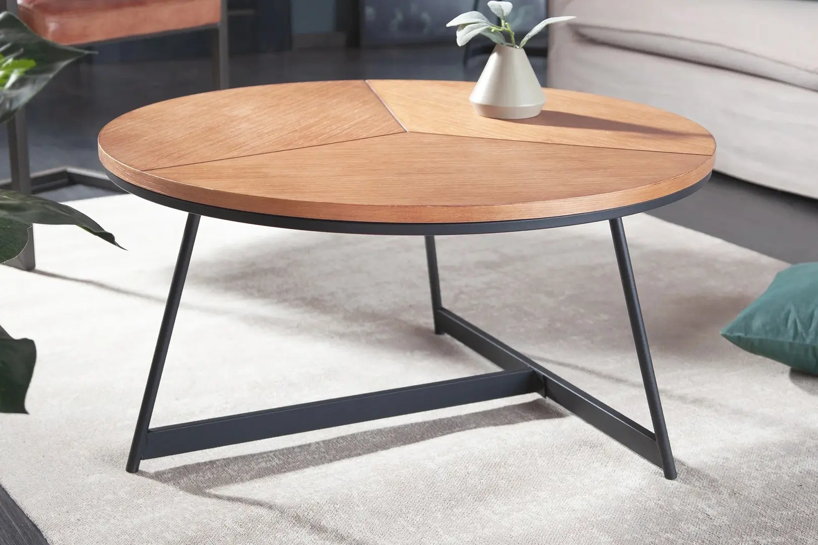 Masa pentru reviste Halmar Karida (Natural Oak/Black)