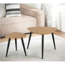 Set mese pentru reviste Halmar Nicea 2 (Golden Oak/Black)