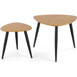 Набор журнальных столиков Halmar Nicea 2 (Golden Oak/Black) Thumb