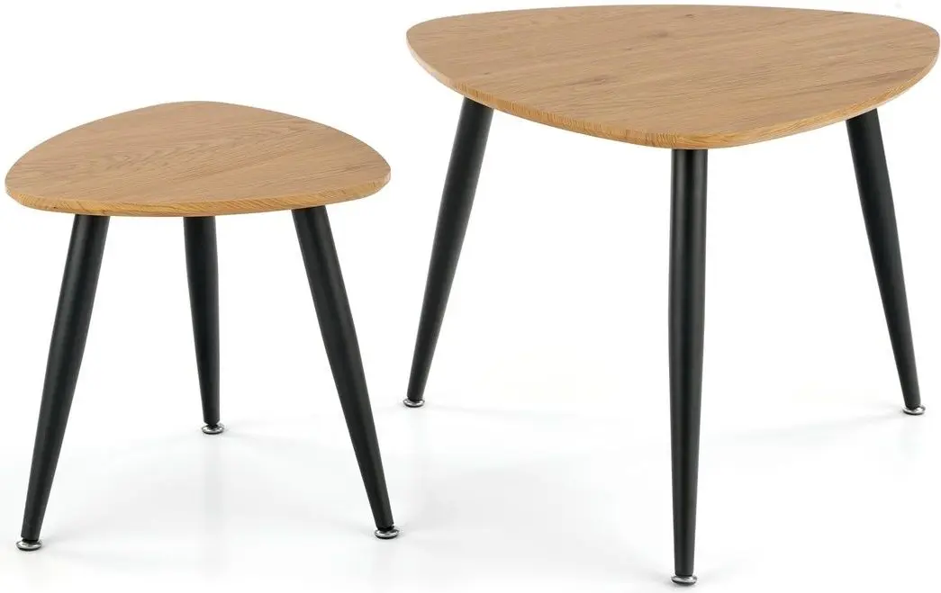 Набор журнальных столиков Halmar Nicea 2 (Golden Oak/Black)