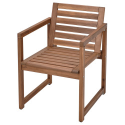 Комплект садовой мебели Ikea Nammaro 2 стула/скамейка 140см (Светло-коричневый) Thumb