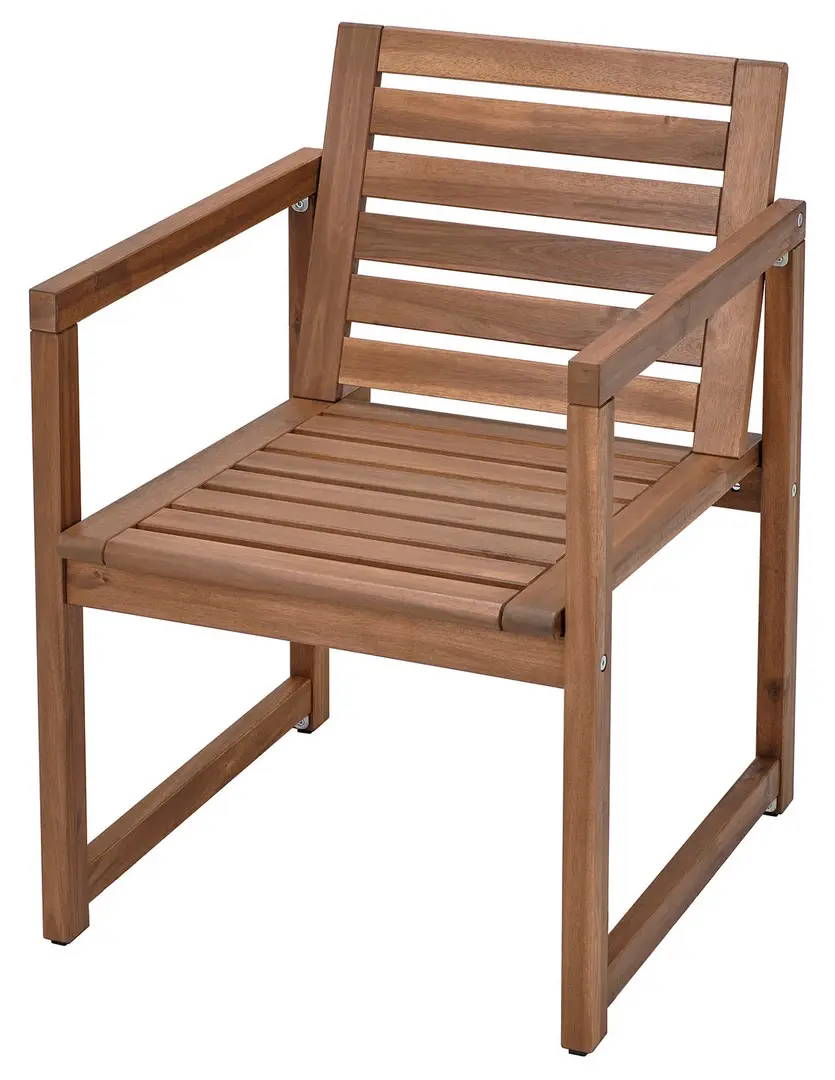 Комплект садовой мебели Ikea Nammaro 2 стула/скамейка 140см (Светло-коричневый) - 5