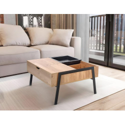 Masa pentru reviste Halmar Podium (Natural/Black)