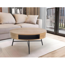 Masa pentru reviste Halmar Camila (Golden Oak/Black)