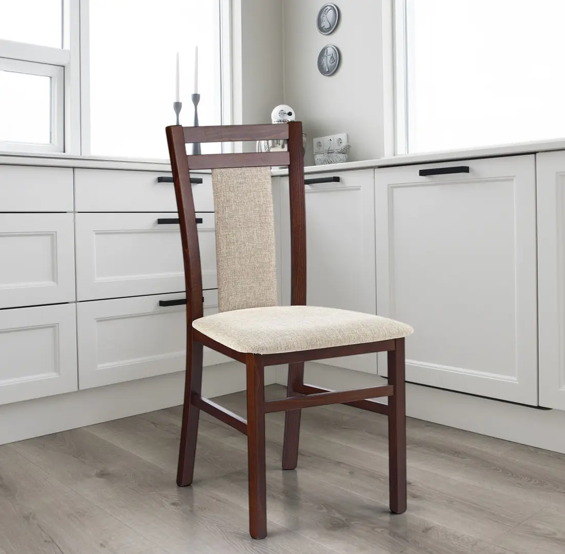 Scaun Halmar Hubert 8 Lars 07 (Dark Walnut/Beige)