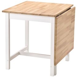 Masă pliabila Ikea Pinntorp 67/124x75cm (Maro deschis/Alb) Thumb