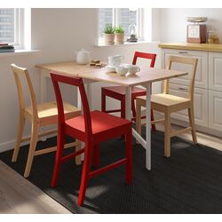 Masă pliabila Ikea Pinntorp 67/124x75cm (Maro deschis/Alb) Thumb