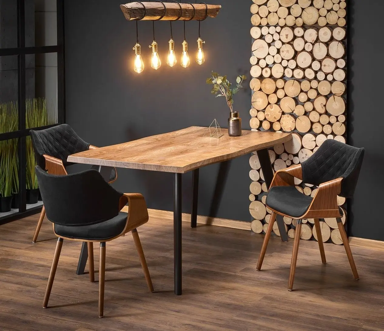 Masa extensibila Halmar Dickson 120 (Natural/Black)