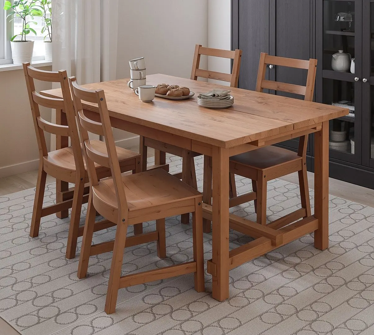 Masa extensibila Ikea Nordviken 152/223x95cm (Aspect antichizat)